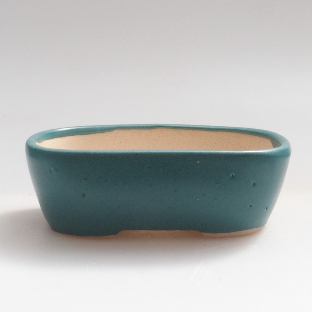 Ceramiczna miska bonsai 8 x 6 x 3 cm, kolor niebieski