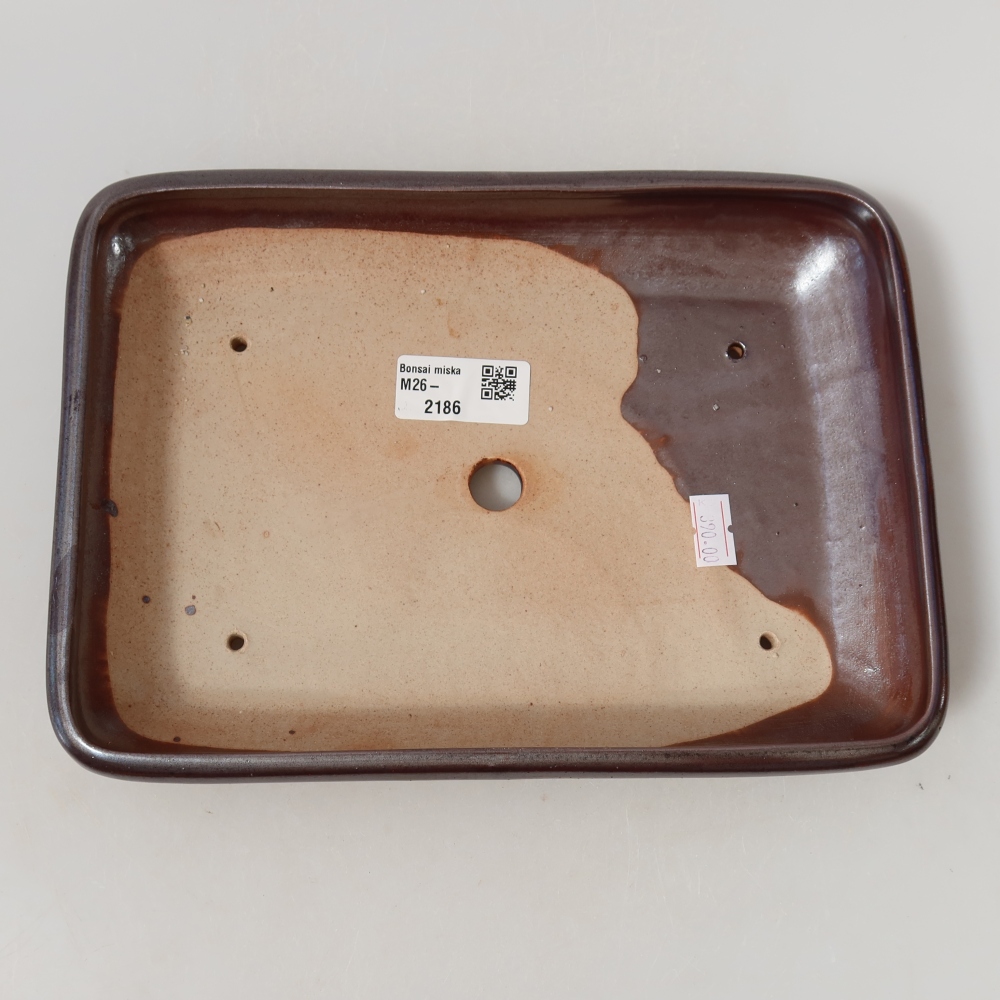 Ceramiczna miska na bonsai 24 x 17,5 x 4 cm, kolor metaliczny