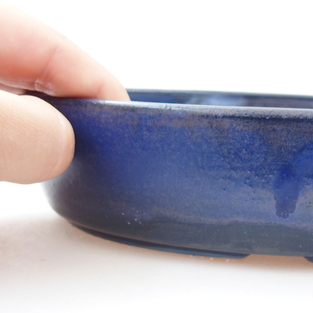 Ceramiczna miska bonsai 18,5 x 13,5 x 4,5 cm, kolor niebieski