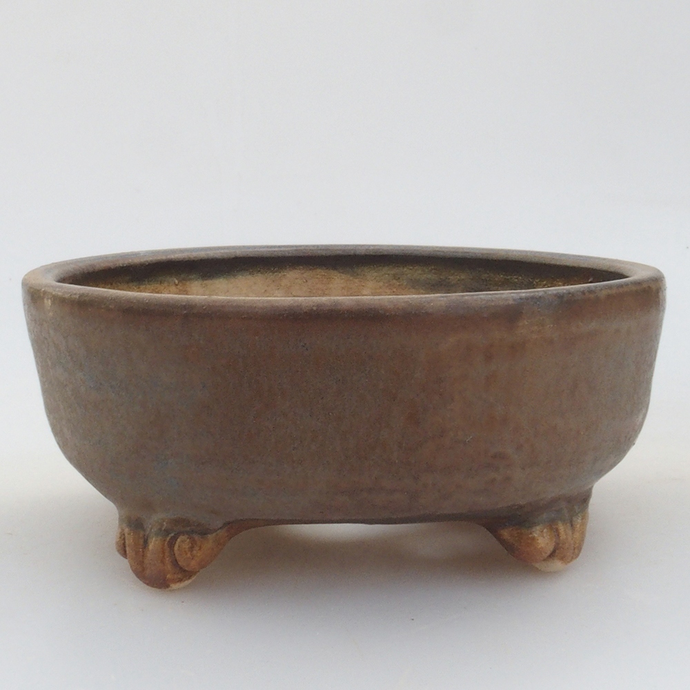 Ceramiczna miska do bonsai 10,5 x 10,5 x 4,5 cm, kolor brązowy