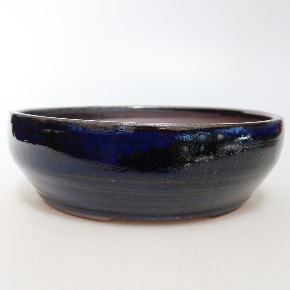 Ceramiczna miska do bonsai 19 x 19 x 7 cm, kolor szary
