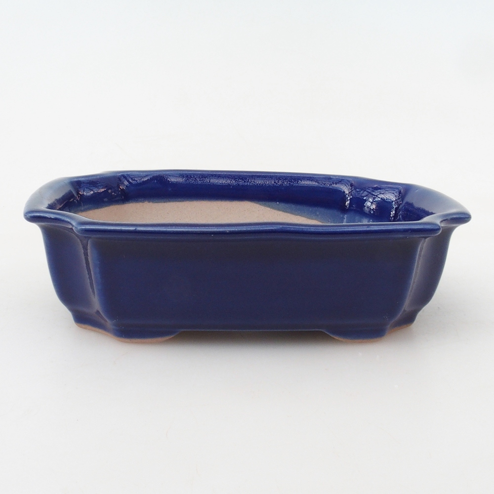 Bonsai bowl H03 - 16,5 x 12 x 4,5 cm. - niebieski
