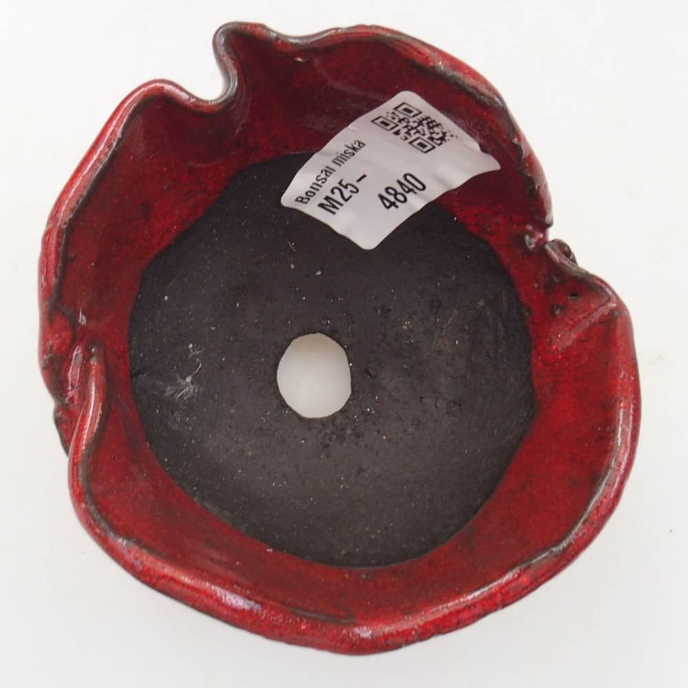Muszla ceramiczna 8 x 7,5 x 7 cm, kolor czerwony