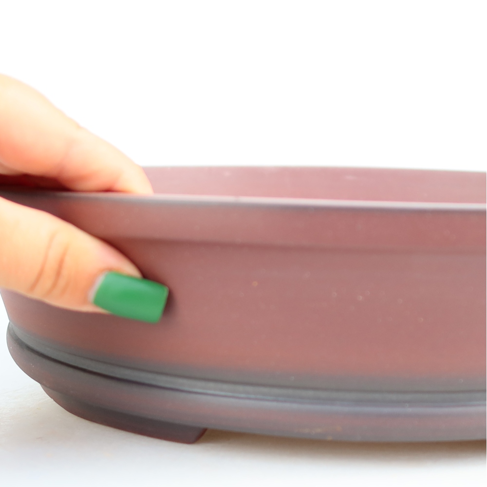 Ceramiczna miska  30,5 x 30,5 x 7 cm, kolor ceglasty