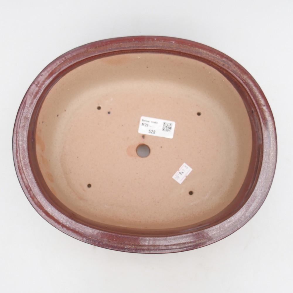 Ceramiczna miska na bonsai 26 x 22 x 8 cm, brązowa