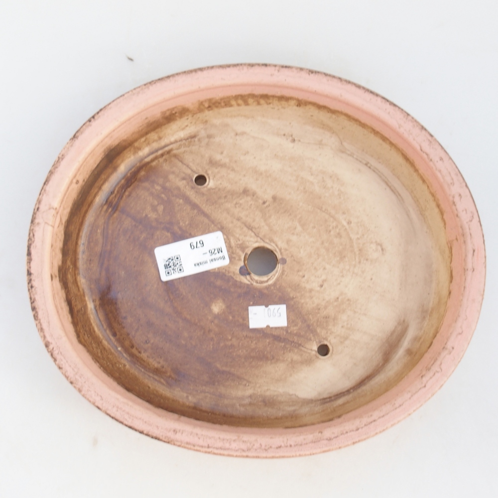 Ceramiczna miska na bonsai 24 x 21 x 5 cm, różowa