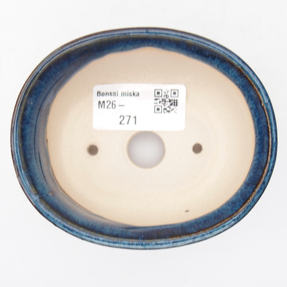 Mini miska do bonsai 9,5 x 8 x 4,5 cm, kolor niebieski