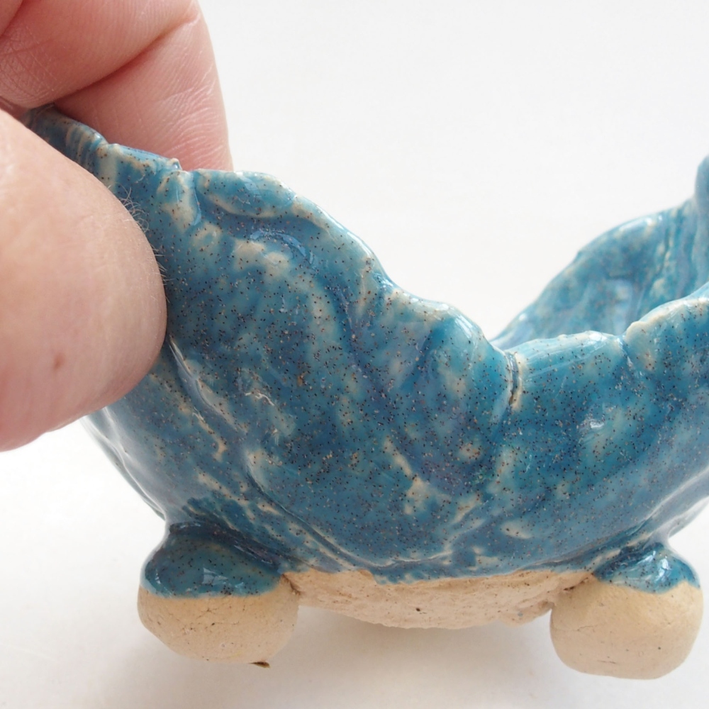 Muszla ceramiczna 8 x 7 x 5,5 cm, kolor niebieski