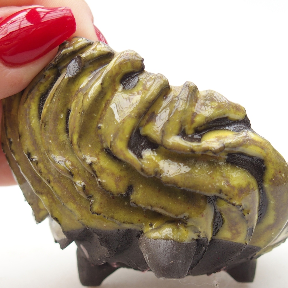 Ceramiczna skorupa 8,5 x 8 x 6 cm, żółta