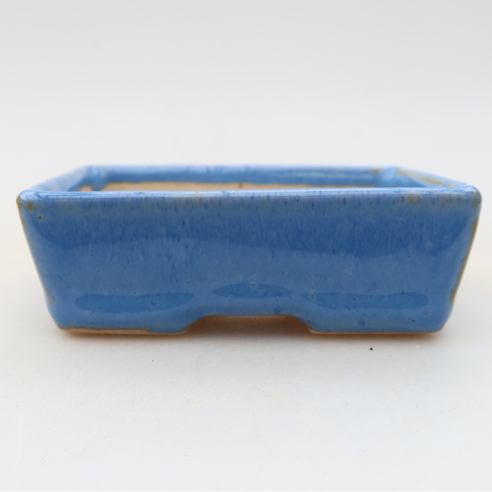Ceramiczna miseczka do bonsai 8 x 6 x 2,5 cm, kolor niebieski