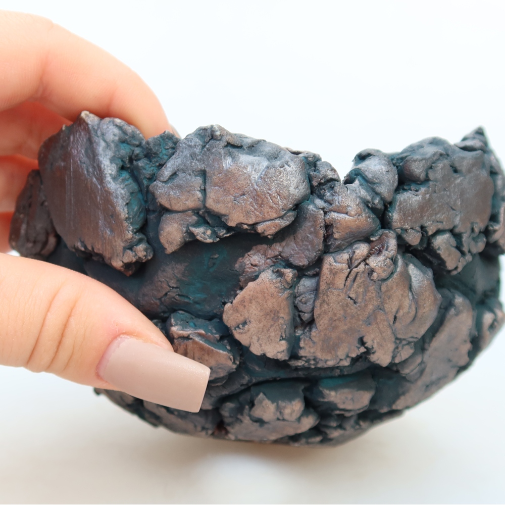 Ceramiczna skorupa  11,5 x 11,5 x 8 cm, kolor zielony