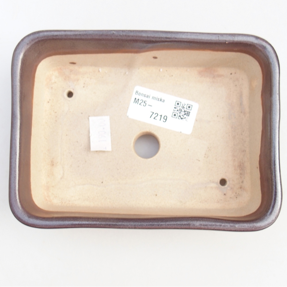 Ceramiczna miska do bonsai 14,5 x 10,5 x 4,5 cm, kolor metaliczny