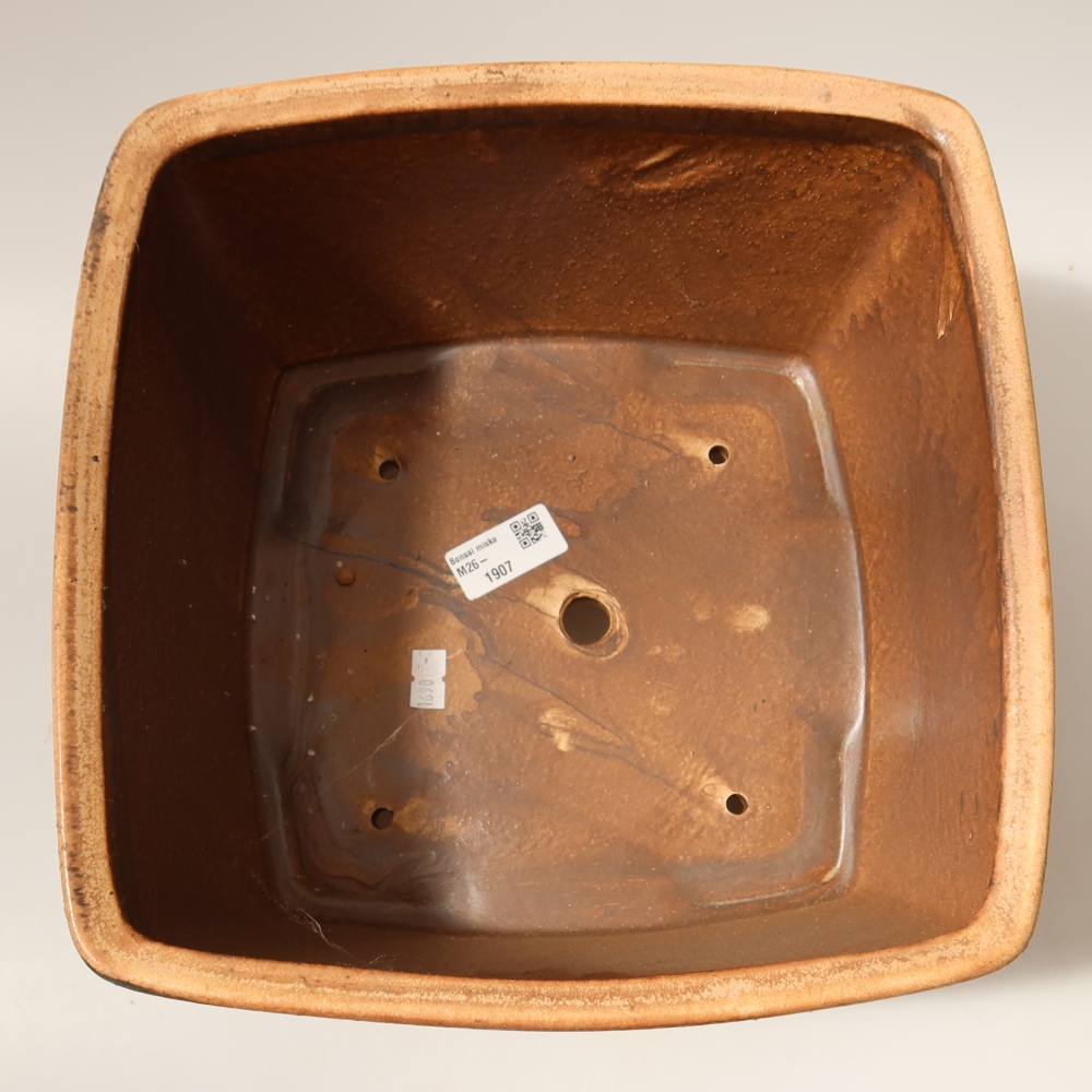 Ceramiczna miska do bonsai 26,5 x 26,5 x 15,5 cm, kolor różowy