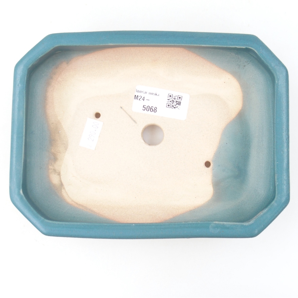 Ceramiczna miska bonsai 18,5 x 13,5 x 4 cm, kolor niebieski