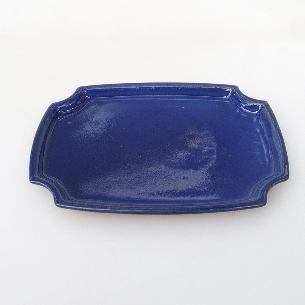 Miska ceramiczna H03 - 17 x 12,5 x 1 cm - niebieska