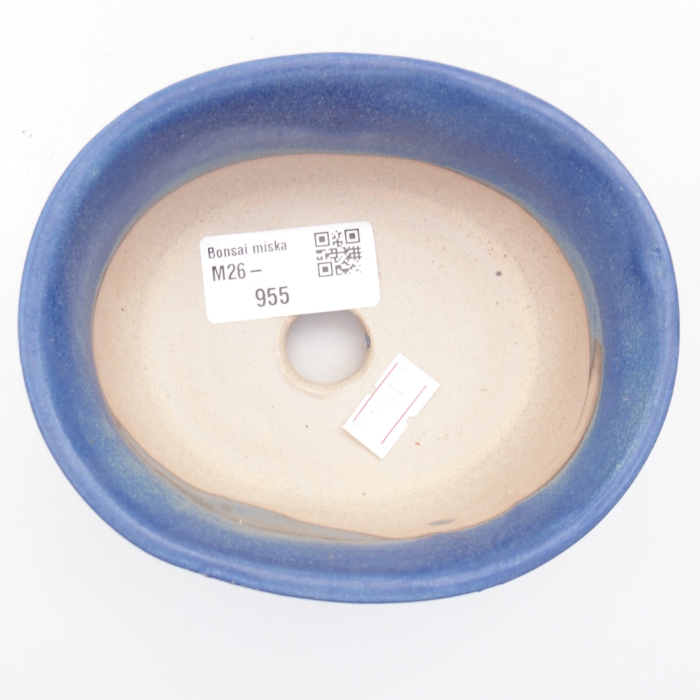 Ceramiczna miska do bonsai 12 x 10 x 5,5 cm, kolor niebieski