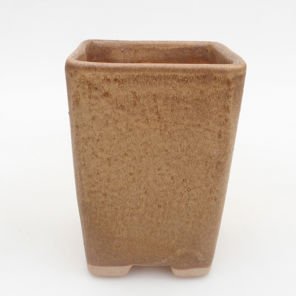 Ceramiczna miska bonsai 8 x 8 x 10,5 cm, kolor brązowy
