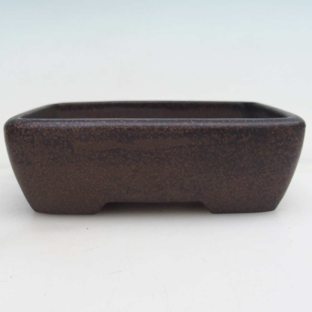 Ceramiczna miska do bonsai 14 x 10 x 4,5 cm, kolor brązowo-ochrowy