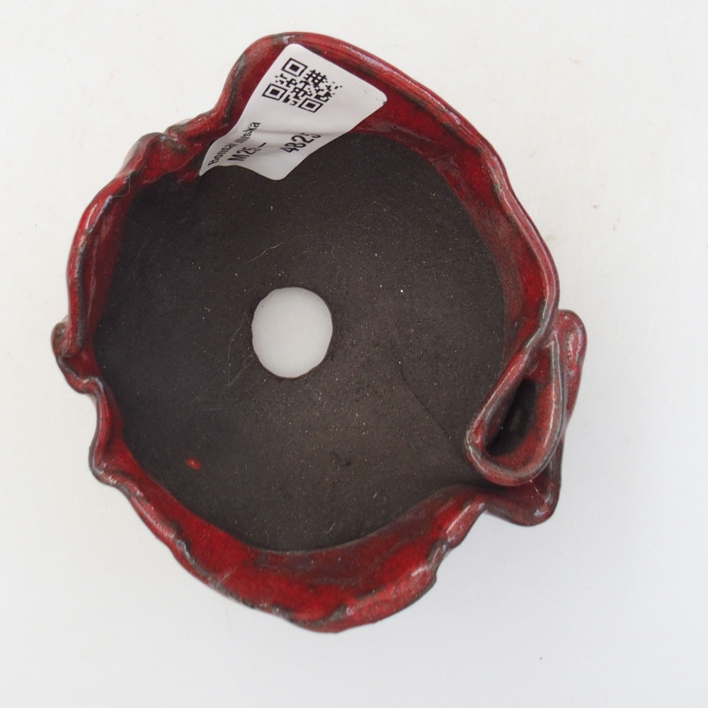 Muszla ceramiczna 8,5 x 7 x 5 cm, kolor czerwony