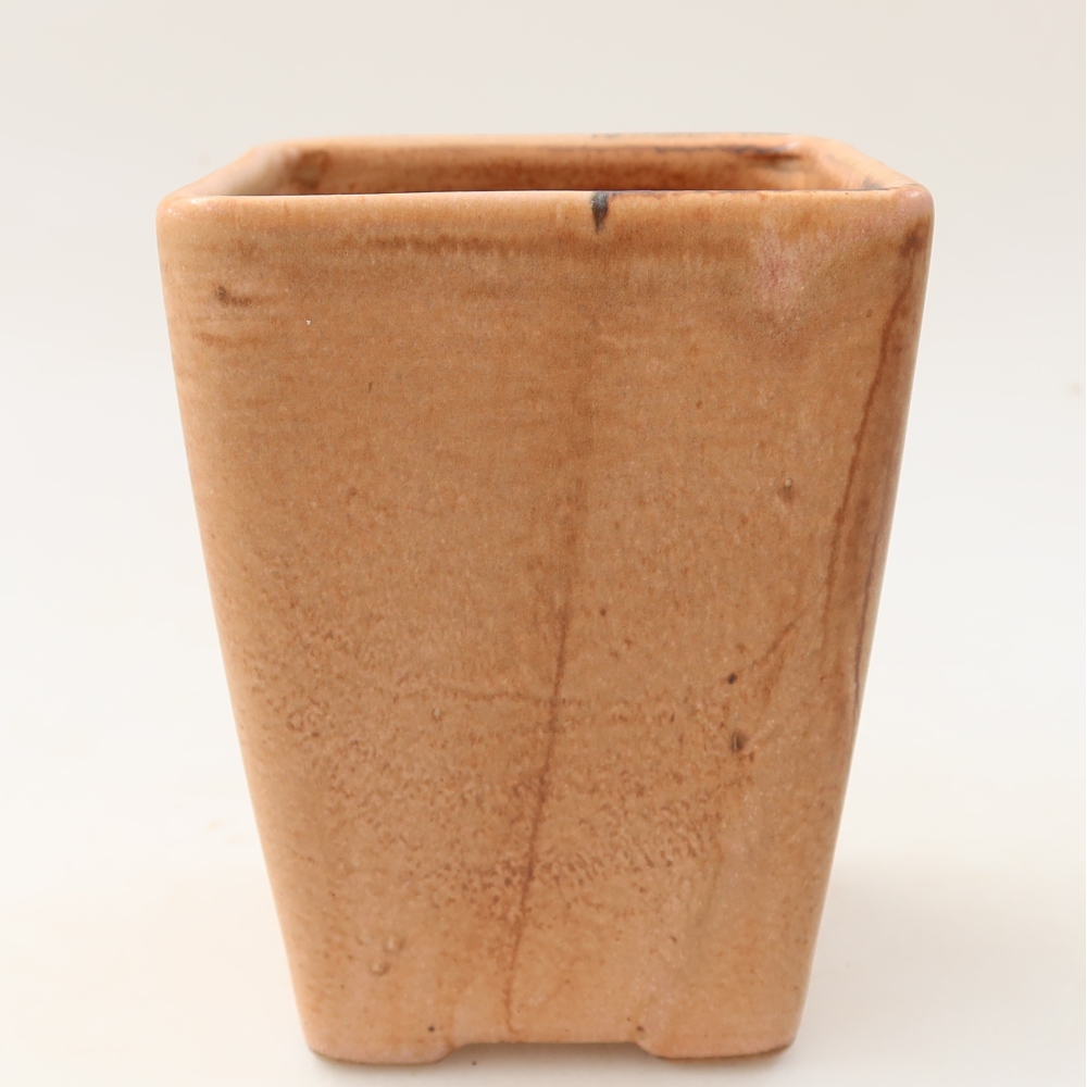 Ceramiczna miseczka do bonsai 8,5 x 8,5 x 11 cm, kolor różowy