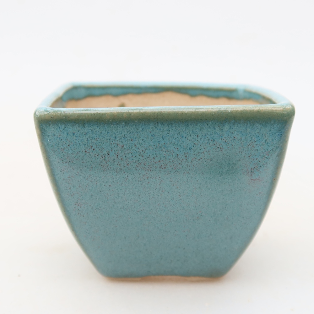 Ceramiczna miseczka do bonsai 5,5 x 5,5 x 4,5 cm, kolor niebieski
