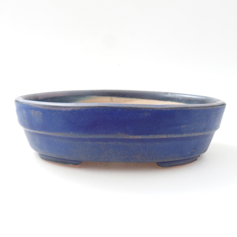 Ceramiczna miska bonsai 13,5 x 10,5 x 3,5 cm, kolor niebieski