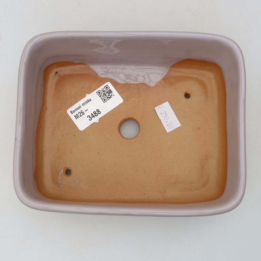 Ceramiczna miska do bonsai 15 x 12,5 x 4,5 cm, kolor fioletowy