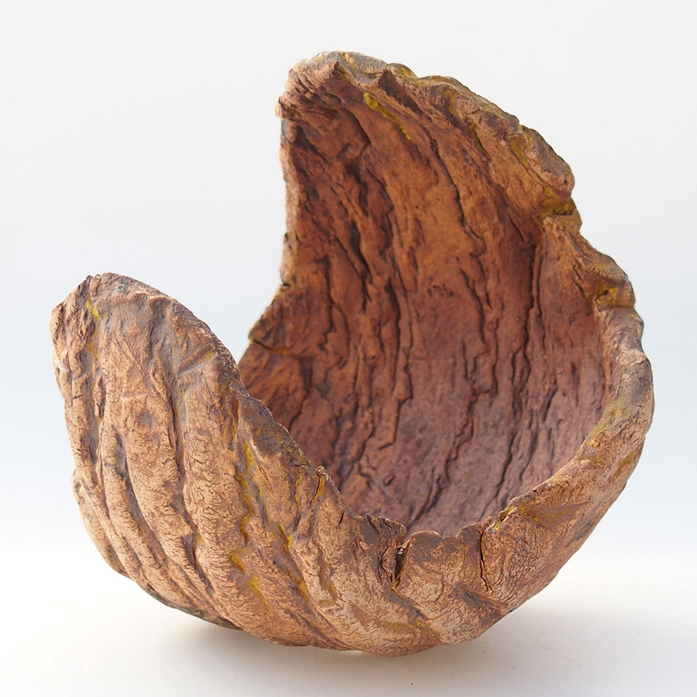 Ceramiczna muszla 10 x 9 x 12 cm, żółta