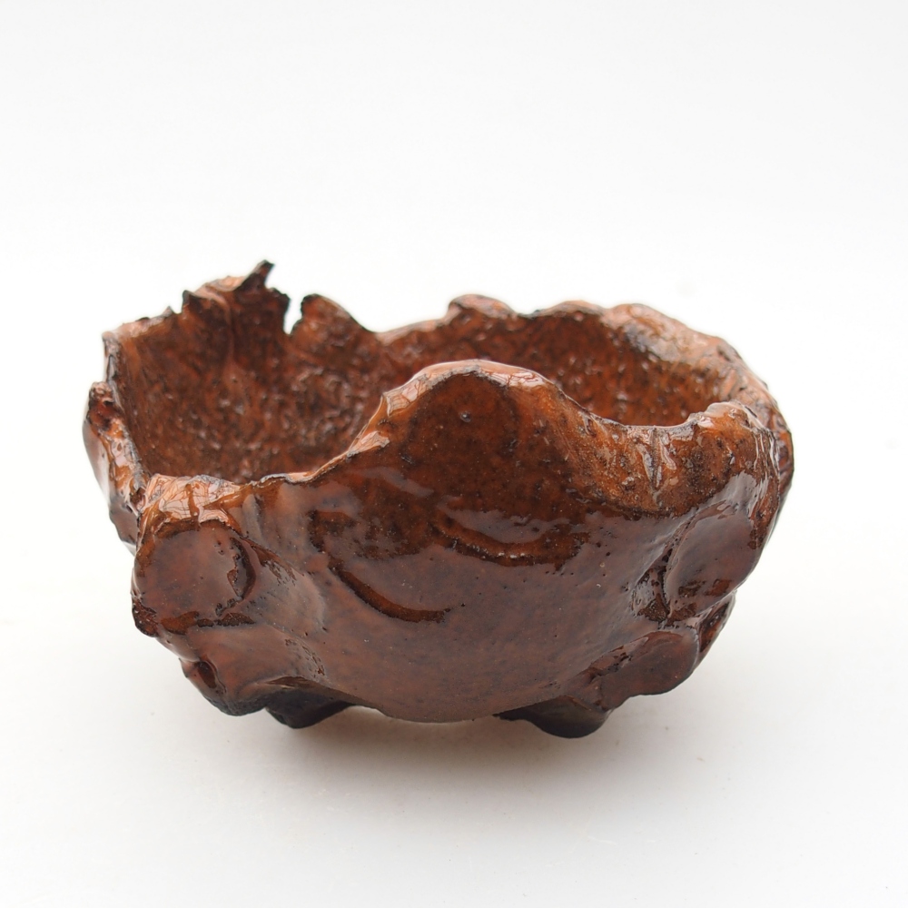 Ceramiczna muszla 8,5 x 8 x 5 cm, kolor pomarańczowy