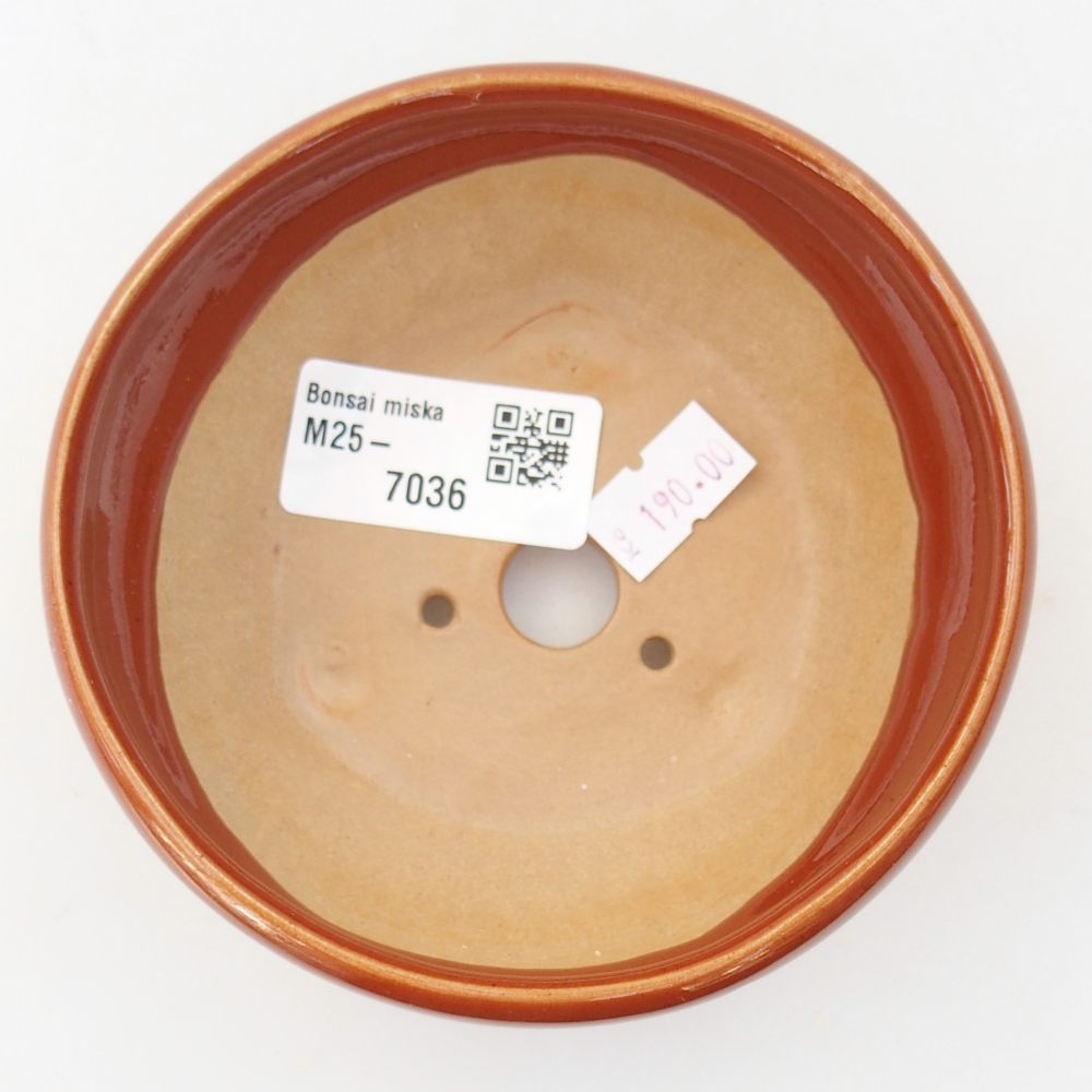 Ceramiczna miska do bonsai 10 x 10 x 5 cm, brązowa