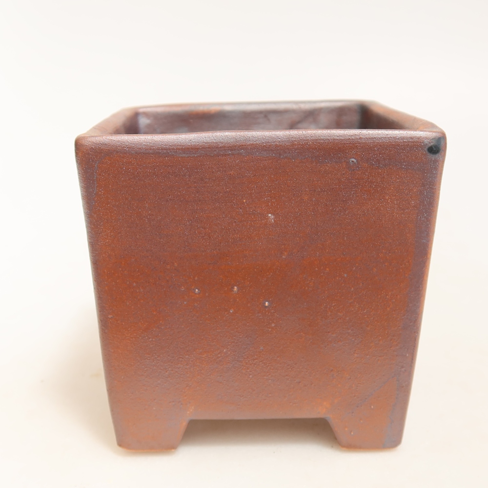 Ceramiczna miska do bonsai 9 x 9 x 8,5 cm, kolor metaliczny