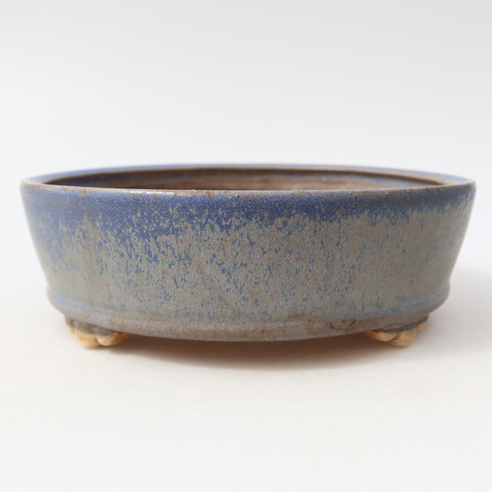 Ceramiczna miska do bonsai 15,5 x 15,5 x 5 cm, kolor niebieski