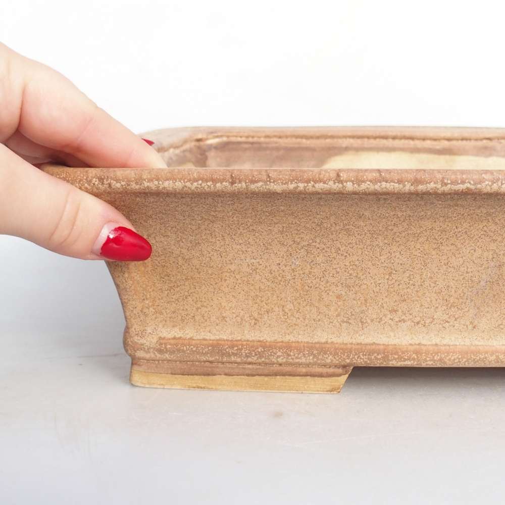 Ceramiczna miska na bonsai 29,5 x 24,5 x 8 cm, różowa