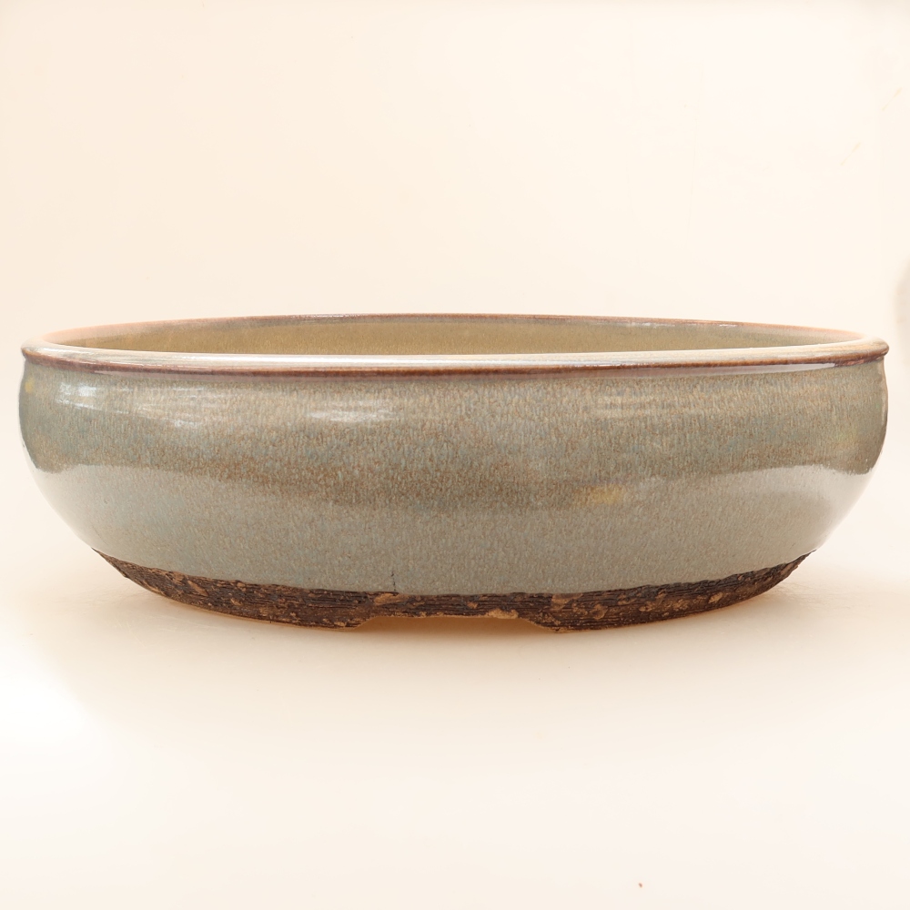 Ceramiczna miska do bonsai 35 x 35 x 9,5 cm, kolor szary – WYŁĄCZNIE ODBIÓR OSOBISTY lub transport na palecie