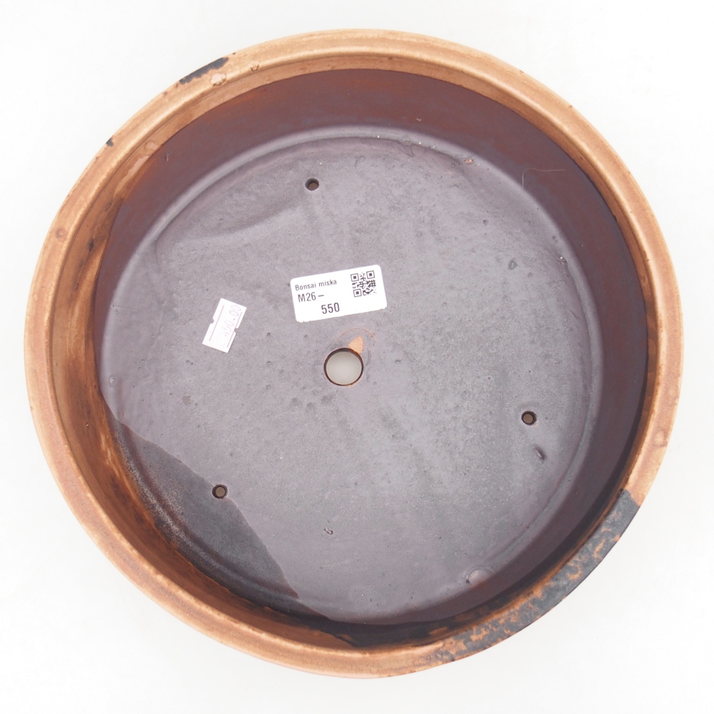 Ceramiczna miska na bonsai 24,5 x 24,5 x 7 cm, różowa