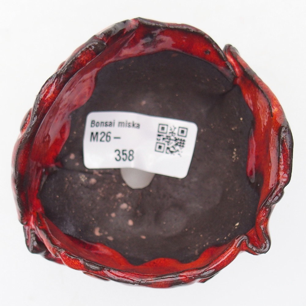 Ceramiczna skorupa 9 x 7,5 x 7 cm, kolor czerwony