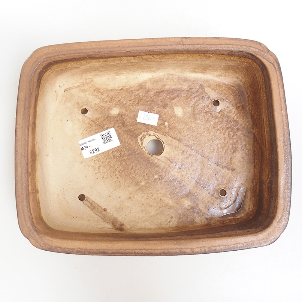 Ceramiczna miska do bonsai  25 x 20 x 7,5  cm, kolor różowy