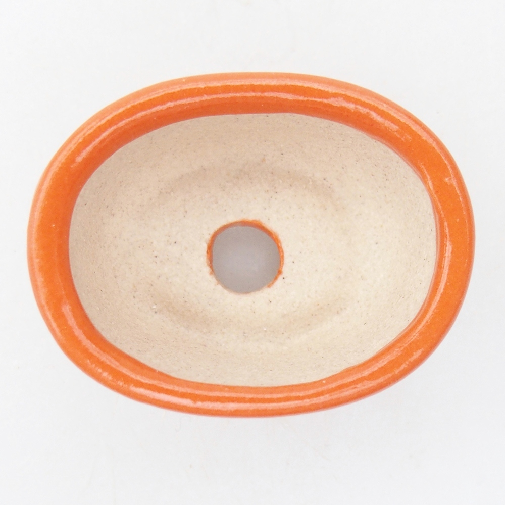 Mini miska do bonsai 3 x 2,5 x 2 cm, pomarańczowa