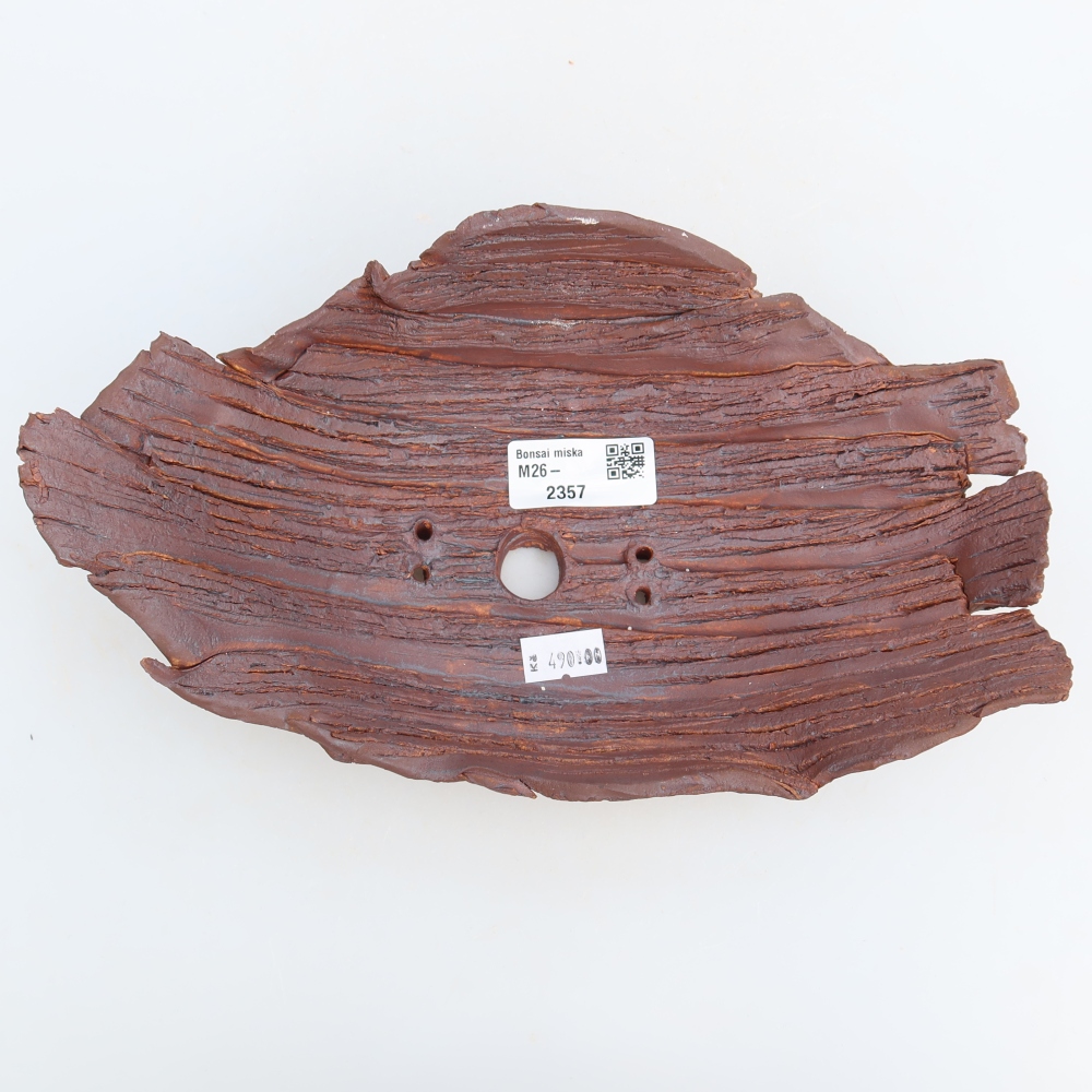 Ceramiczna skorupa  24,5 x 14,5 x 7,5 cm, kolor brązowy