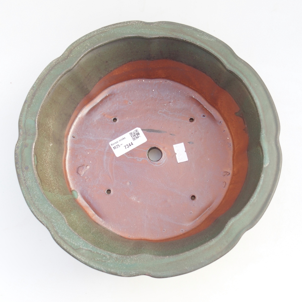 Ceramiczna miska na bonsai 26 x 26 x 8,5 cm, szara