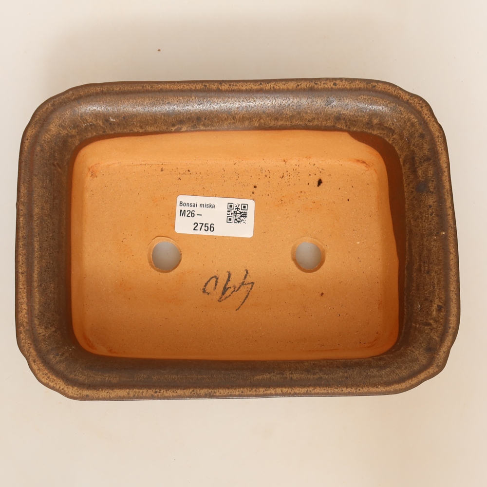 Miska ceramiczna  20 x 15,5 x 5,5 cm, kolor brązowy