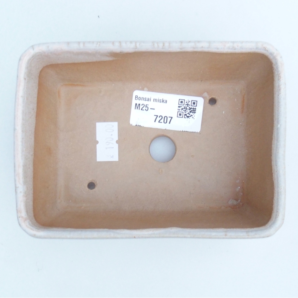 Ceramiczna miska bonsai 13 x 10 x 5 cm, kolor beżowy