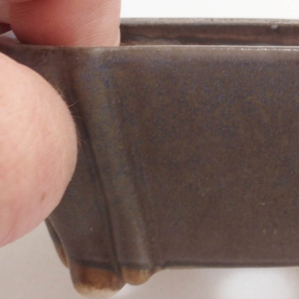 Ceramiczna miska do bonsai 10 x 8,5 x 4,5 cm, kolor niebieski