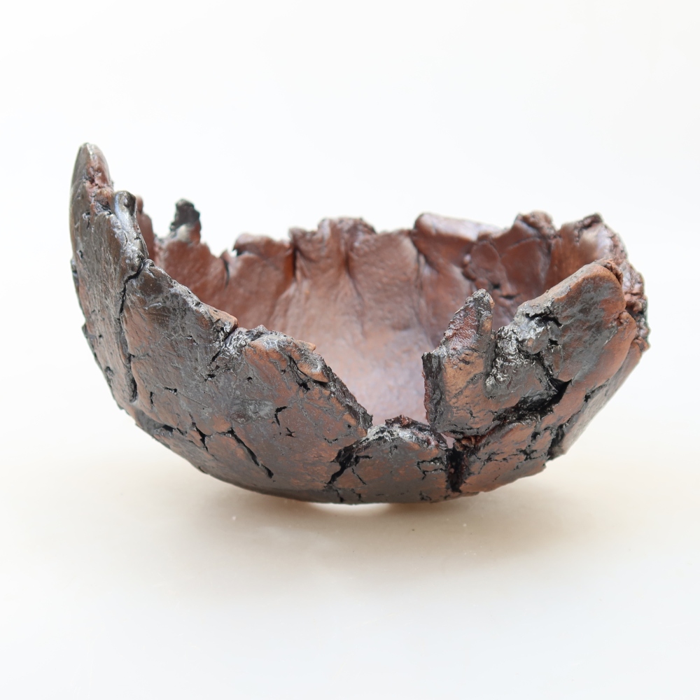 Ceramiczna skorupa 14,5 x 14 x 8,5 cm, kolor brązowy