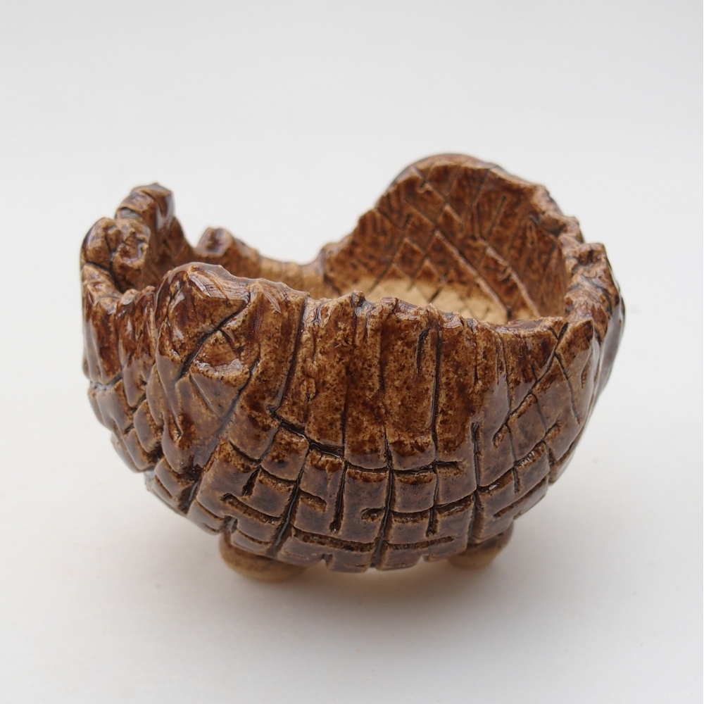 Muszla ceramiczna 9 x 8 x 6,5 cm, kolor brązowy