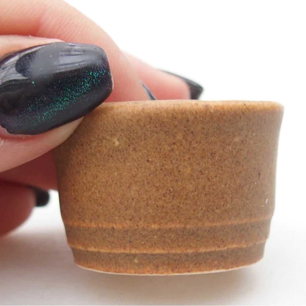 Mini miska do bonsai 4 x 4 x 2 cm, brązowa