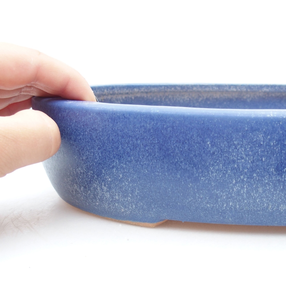 Ceramiczna miska bonsai 26,5 x 21 x 5,5 cm, kolor niebieski