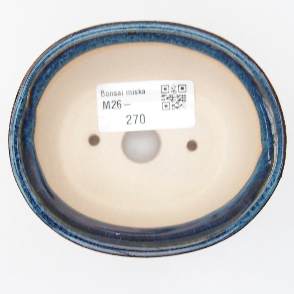 Mini miska do bonsai 9,5 x 8 x 4,5 cm, kolor niebieski