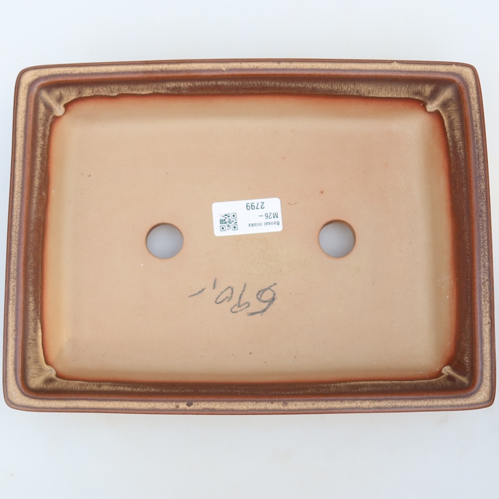 Ceramiczna miska  26 x 20 x 5 cm, kolor brązowy