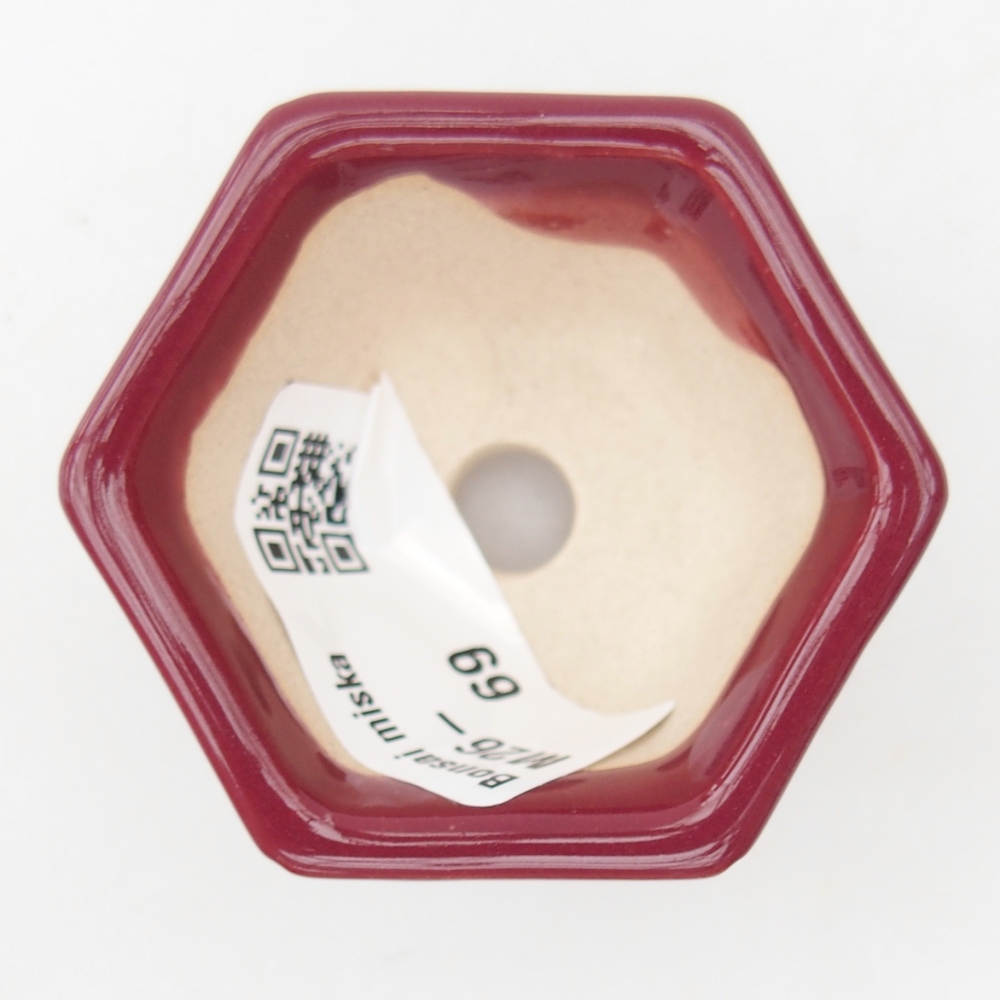 Mini miska do bonsai 5 x 4,5 x 3 cm, bordowa